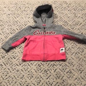 Baby roots 6-12 m pink sweatshirt